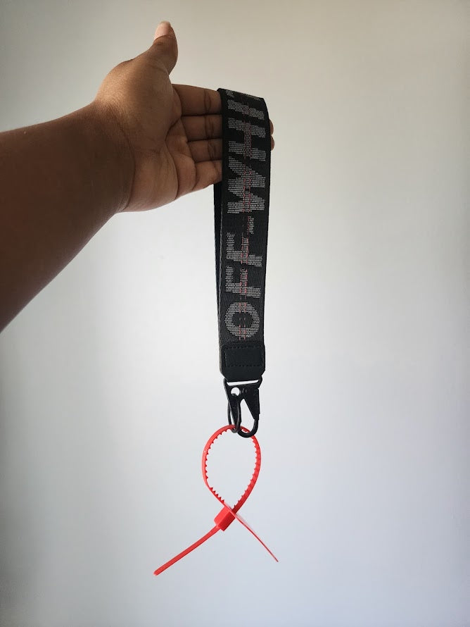 Stitched Black Off Keychain