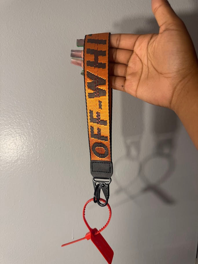Stitched Orange Off Keychain