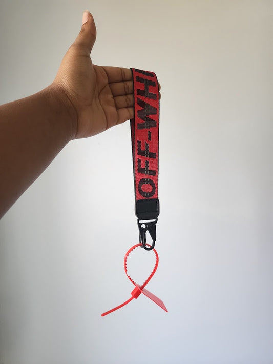 Stitched Red Off KeyChain