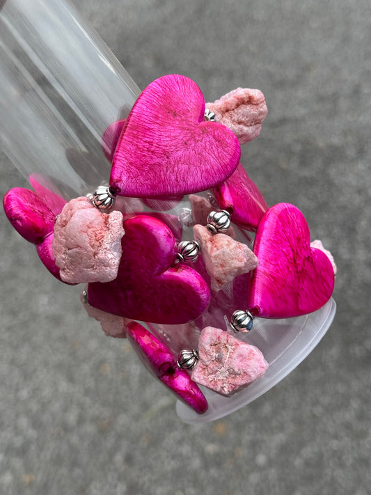 Love Me & You (Pink Druzy Agate)