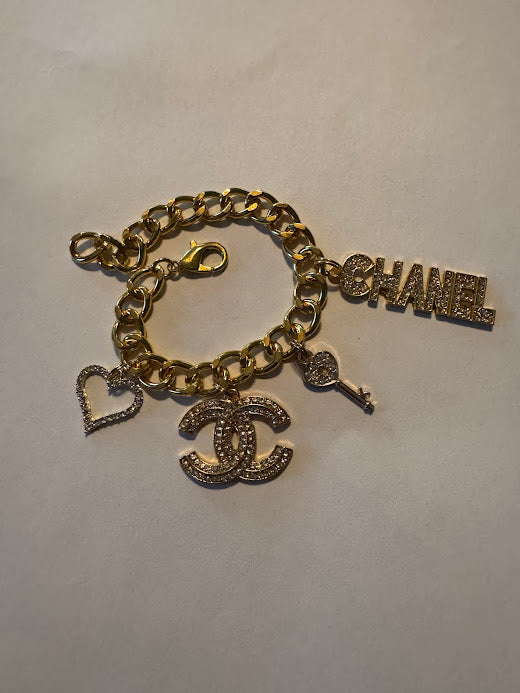 Gold Solid CC Bracelet