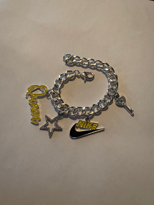 Silver Yellow N Bracelet