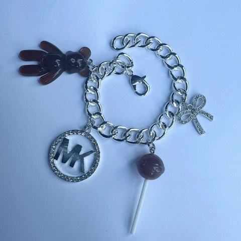 Brown & Silver M Bracelet