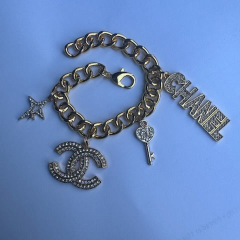 Solid Gold CC Bracelet