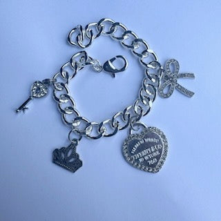 Solid Silver T Bracelet