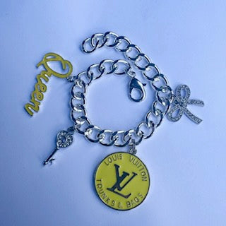 Yellow & Silver V Bracelet