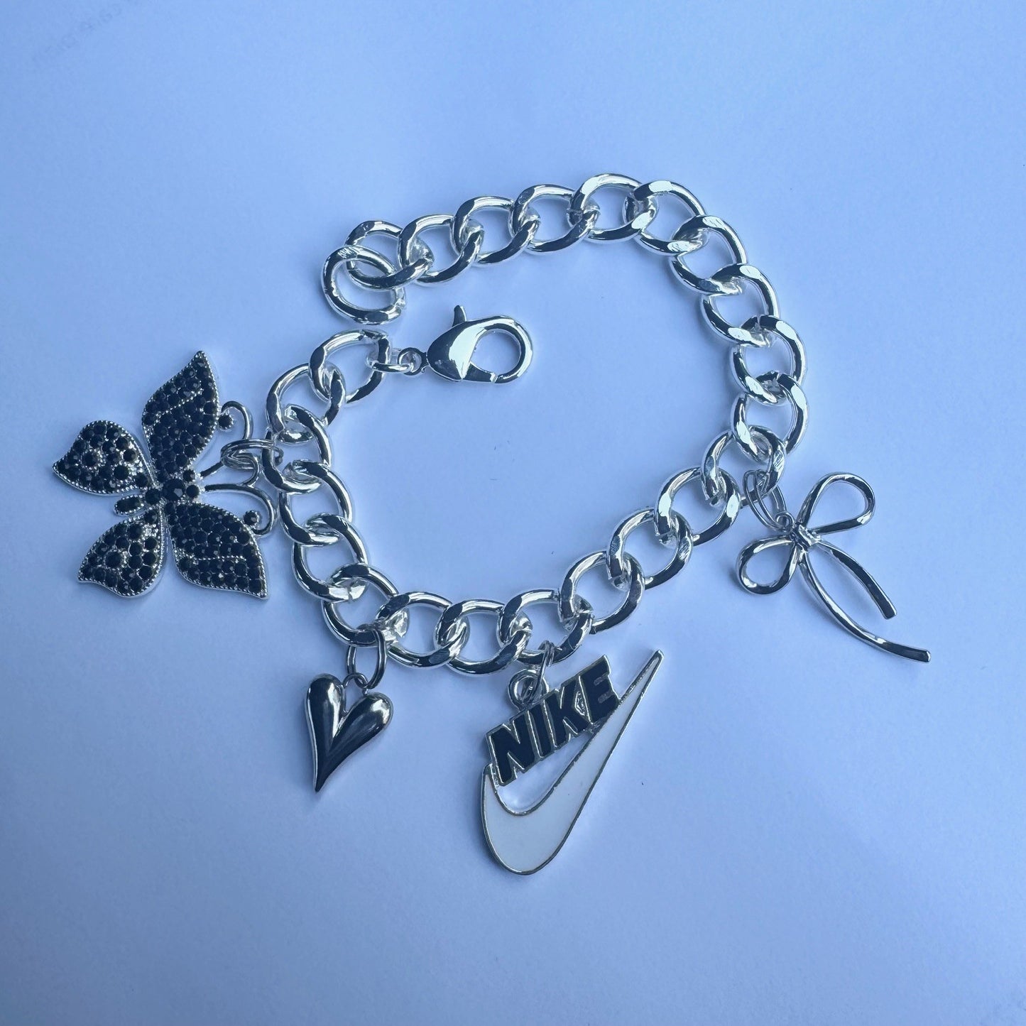 Black & Silver N Bracelet