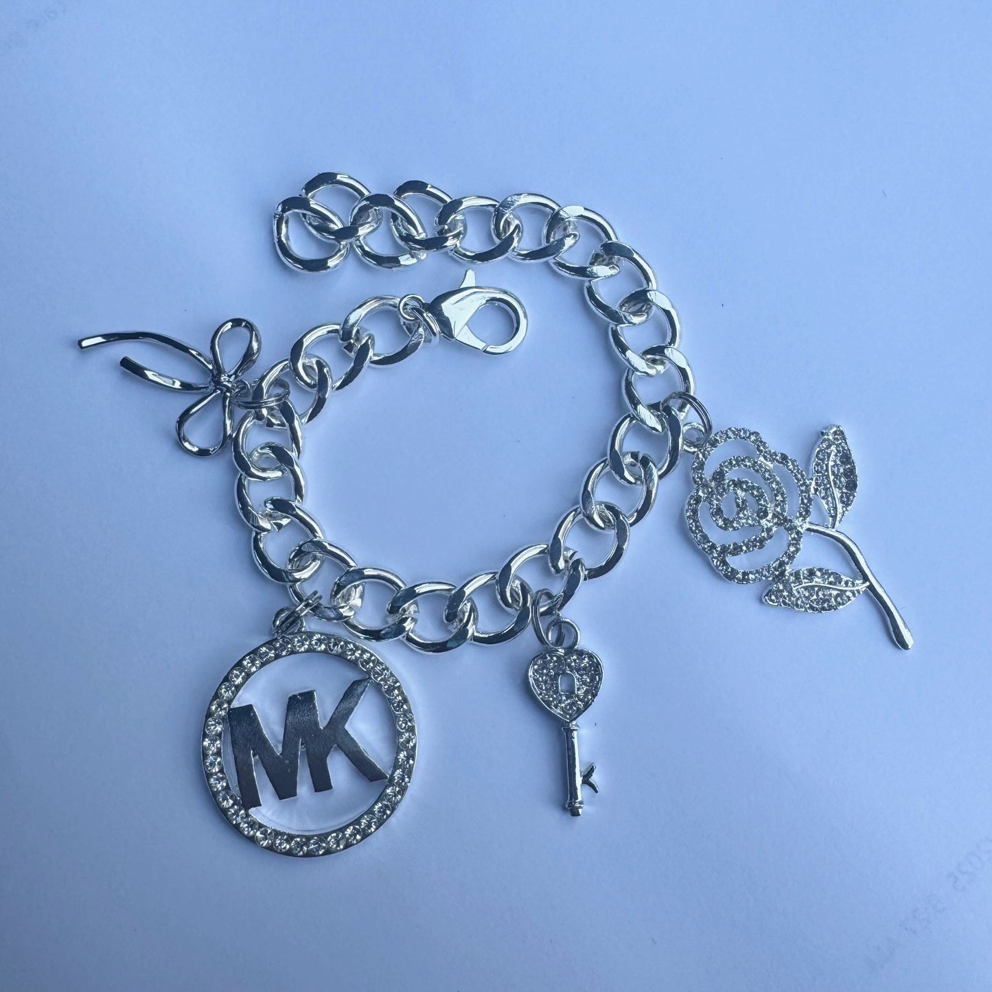 Solid Silver M Bracelet 3