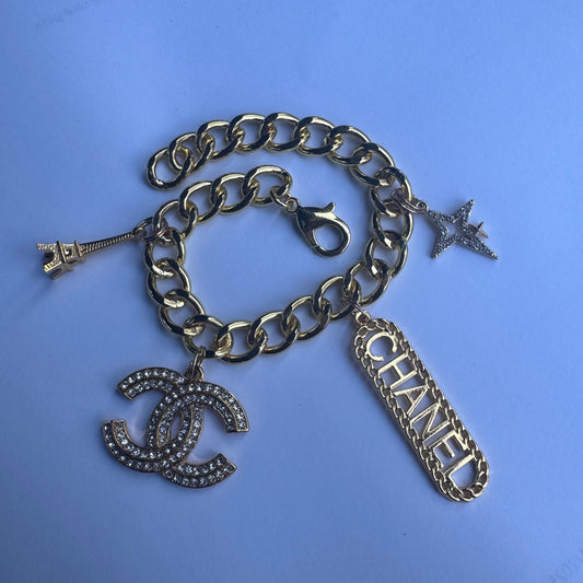 Gold Solid CC Bracelet